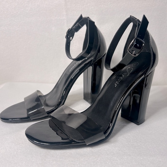 Black 4-Inch High Heels Size 6- Holiday Party Formal Date Night Sexy - Picture 1 of 6